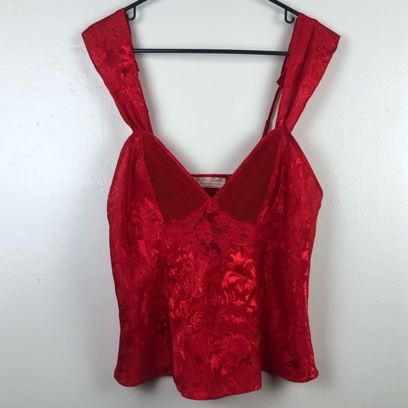 Tops - Stunning Vintage Red Lingerie Top